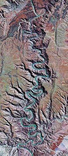 Satelite view of the Fish River Canyon: Second largest canyon in the world.